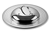 Stainless Steel Universal Lid with Adjustable Steam Vent, Fits All 7 Inch to 12 inch Pots and Pans - Replacement for Frying Pan Cover and Cookware Lids