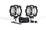 KC HiLiTES 91305 Gravity LED Pro6 Single Wide-40 Beam with Wiring Harness and Illuminated LED Light Switch - Pair Pack System
