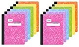 Mead Composition Book, 12 Pack of Wide Ruled Composition Notebooks, Wide Rule paper, 100 sheets (200 Pages) , Pastel Color Notebook