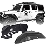 Hooke Road Steel Inner Fenders Wheel Well Liners Front & Rear Kit Compatible with Jeep Wrangler JK & Unlimited 2007-2018 2/4 Doors