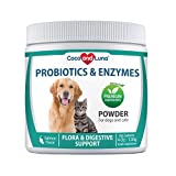 Probiotics for Cats and Dogs – Digestive Enzymes, Diarrhea Treatment for Pets, Promotes Healthy Stomach and Digestion – Relieves Constipation and Gas - 4 Oz Powder (120g)