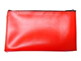 Cardinal bag supplies Vinyl Zipper Bags Leatherette 11 x 6 inches Small Compact Red 1 Zippered Pouch CW