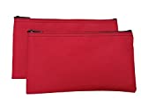 Cardinal bag supplies Travel Zipper Bags 11 x 6 inches Small Compact Portable Red Zippered Cloth Pouches 2 Pack CW