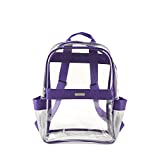 Baggallini womens Clear Event Compliant Medium Backpack, Royal Purple, NS US