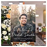 Custom Funeral Reception Sign - In Loving Memory Sign - Personalized Funeral Signs - Celebration Of Life Funeral Photo Sign