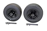 (Set of 2) 13x6.50-6 4 Ply Smooth with 6x4.5 Black Wheel Assembly