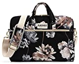 DACHEE Black Lotus Pattern Waterproof Laptop Shoulder Messenger Bag Case Sleeve for 12 inch 13 inch Laptop and 11/12/13.3 inch