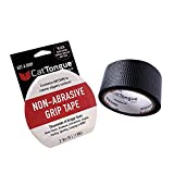 Non-Abrasive Grip Tape by CatTongue Grips – Heavy Duty Waterproof Anti Slip Tape for Indoor & Outdoor Use - Thousands of Grippy Uses: Home Goods, Hardware, Accessible Home and More! (Black Tape)