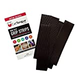 Non-Abrasive Grip Tape Strips by CatTongue - Heavy Duty Waterproof Non Slip Strips for Indoor & Outdoor Use - Thousands of Grippy Uses: Furniture, Bathtubs, Frames, Gaming and More! (Black)