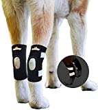 NeoAlly - Short Rear Leg Hock Brace, Dog Leg Brace for Rear Leg, Hock & Ankle Support, Dog Brace for Torn ACL & CCL, Dog Leg Sleeve with Reflective Straps, Small, Black, 1 Pair