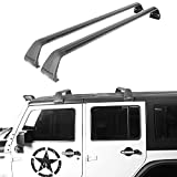 Hooke Road Roof Rack Cross Bars Kayak Cargo Carriers Compatible with Jeep Wrangler JK JL Gladiator JT 2007-2023 (4-Door Hard Top)