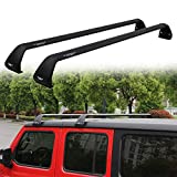 Snailfly Black Luggage Roof Rack Fit for 2007-2023 Jeep Wrangler JK JL Gladiator JT 2&4 Door Cross Bars