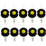 Partstock 10pcs DC 12V 0.5A Round Micro Push Button Switch On Off Mini Momentary Self-locking Switch 2-Pin