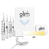 Glim Teeth Whitener 36 LED USB Teeth Whitening Kit for Sensitive Teeth, Enamel Safe, Dentist Approved, Professional Tooth Whitening Kit with (4)Whitening Gel Pens and Tray for Travel, Home