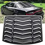 Rear Window Louver Windshield Sun Shade Cover for Dodge Charger 2011-2022 SXT GT R/T Scat Pack SRT Hellcat Widebody Redeye Daytona Custom Fit All Weather GT Lambo Style ABS (Matte Black)
