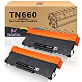 HaloFox Compatible Toner Cartridge for Brother TN660 TN-660 TN-630 TN630 for Brother MFC-L2700DW HL-L2300D HL-L2360DW HL-L2320D HL-L2340DW HL-L2380DW DCP-L2540DW MFC-L2740DW Printer (Black, 2-Pack)