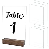 JINMURY 10 Pieces 4x6 Inch Blank Acrylic Signs Clear Acrylic Sheets, Perfect for Making Wedding Table Numbers, Acrylic Wedding Signs, Engrave, Calligraphy and Painting DIY Projects,1/8 inch Thick
