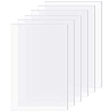 OLYCRAFT 20 Sheets 0.7mm Plexiglass Picture Frame Replacement Transparent Acrylic Photo Size Sheet 6x4 Inch Glass Clear Protective Sheets for Photo Frame and Projects Display