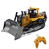 Mostop RC Bulldozer Toy 1/16 Scale 9 Channel RC Front Loader Tractor for Kids Adults, Full Functional 2.4Ghz Remote Control Bulldozer RC Construction Vehicles Truck Toys Gift with Light and Sound