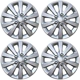 Set of 4 New 16 inch Wheel Covers Hubcaps Silver Replacement for 2013-2019 Nissan Sentra Steel Rim R16