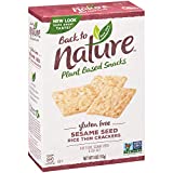 Back to Nature Gluten Free Crackers, Non-GMO Sesame Seed Rice Thins, 4 Ounce