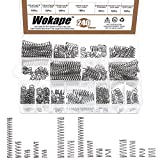 Wokape 240Pcs 15 Sizes Compression Springs Assortment Kit, Mini Stainless Steel Extension Springs for Shop and Home Repairs, 0.39" to 2" Length, 0.31" to 0.37" OD, 10mm - 51mm Length, 8-9.5mm OD