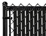 Ridged Slats Made in America Slat Depot Single Wall Bottom Locking Privacy Slat for 3', 4', 5', 6', 7' and 8' Chain Link Fence (4ft, Black)