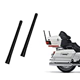 7- inch Short Motorcycle Antenna Replacement for Harley Davidson 1989-2022 Touring Electra Glide Ultra Classic Custom Flexible Rubber (2 Pack)
