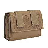 IDOGEAR Tactical Helmet Counterweight Pouch Multipurpose Tactical Helmet Cover Removable Rear Pouch 500D Nylon for OPS Fast BJ PJ MH Type Helmets (D:Coyote Brown)