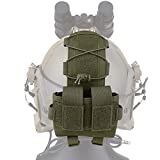 KRYDEX Tactical Helmet Pouch MK2 Battery Box Counterweight Pouch Remote Battery Helmet Accessory Storage Bag with Hook and Loop for Tactical Helmet (RG)