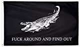 XIFAN Fuck Around and Find Out Flag Polyester Brass Grommets Outdoor Banner Black and White 3 X 5 FT