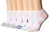 Amazon Essentials Women's 6-Pack Performance Cotton Cushioned Athletic No-Show Socks, White, Shoe Size: 6-9