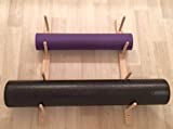 Foam Roller & Yoga Mat Storage Rack. Holds 4, 8, 12 etc. Modular (Sold by The Pairs and no. of Pairs You get Determines no. of mats/Rollers You Hold). Easy Wall Mount. Hardware Included.