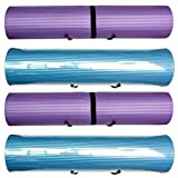 YYST Yoga Mat Foam Rollers Wall Rack Wall Storage Mount Wall Holder Storage Shelf for Foam Rollers and Yoga Mat, Up to 8 Inch Diameter - No Mat -4/PK