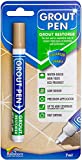 Grout Pen Beige Tile Paint Marker: Waterproof Grout Paint, Tile Grout Colorant and Sealer Pen - Beige, Narrow Tip 5mm (7mL)