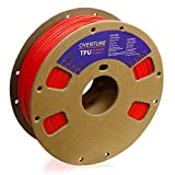 OVERTURE TPU Filament 1.75mm Flexible TPU Roll Soft 3D Printer Consumables, 1kg Spool (2.2 lbs), Dimensional Accuracy +/- 0.03 mm, 1 Pack (Red)