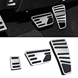 Jaronx No-Drill Pedal Covers for Dodge Ram 1500 2500 3500 2011-2018,Aluminum Alloy Anti-Slip Gas Pedal Cover Break Pedal Pad Gas Fuel Accelerator Pedal Covers(Automatic Transmission Only,3PCS)