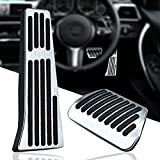 KVR Foot Pedal Pads No Drilling Aluminum Gas Brake Pedal Covers for Some Models BMW 1 2 3 4 5 6 7 Series X3 X4 X5 X6 X7 Automatic Car Accelerator Pedals Accessories，2Pcs, (Model #A)