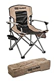 ARB 10500101A Camping Chair Nylon Oxford Weave Material Robust Alloy Frame 260lb Rating Side Pocket w/Velcro Flap Incl. Attachable Side Table Camping Chair