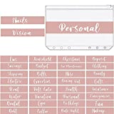 34 Pieces Cash Envelope Label Budget Sticker A6 Budget Binder Labels Finance Planner Cash Envelope Sticker for Budgeting Saving Sinking Funds Daily Expenses (Rose Red)