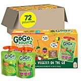 GoGo squeeZ fruit & veggieZ Variety Pack, Boulder Berry/Zippin' Zingin' Pear, 3.2 oz. (72 Pouches) - Apples, Pears, Berries & Carrots - Gluten Free Snacks for Kids - Nut & Dairy Free - Vegan Snacks