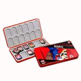 ELIATER 24 Game Card Storage Case Compatible with Nintendo Switch or Micro SD Memory Cards, Foldable Protective Storage Accessories Hard Shell Portable Cartridge Holder, Shockproof Water Resistant