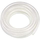 5/8" ID x 10 Ft High Pressure Braided Clear PVC Vinyl Tubing Flexible Vinyl Tube, Heavy Duty Reinforced Vinyl Hose Tubing, BPA Free and Non Toxic