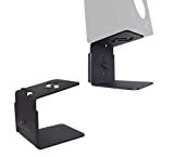 Synthizer Desktop Speaker Stands, Pair of Adjustable Monitor Speaker Riser up to 20lbs Capacity per Desk Speaker Stand with Small Audio Isolation Pads Included