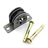 Heyous Fixed Duplex Bearing Silent Steel Nylon Pulley with 2PCS M8 x 80 Expansion Screws
