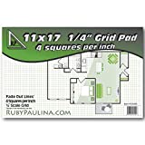11x17 1/4 Grid Pads (50 pages per tablet; 4 squares per inch)