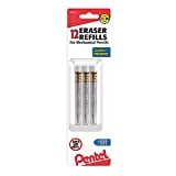 Pentel Refill Eraser for Mechanical Pencils, 3 Tubes per pack, 4 erasers per tube