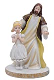 Comfy Hour Faith and Hope Collection 7" The Father and Praying Girl Figurine Religious Sculpture, Keepsake, My First Communion, Polyresin