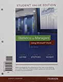 Statistics for Managers Using Microsoft Excel, Student Value Edition with PHStat