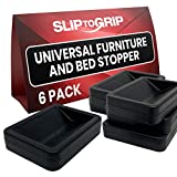 SlipToGrip Bed and Furniture Stopper (6, Black)